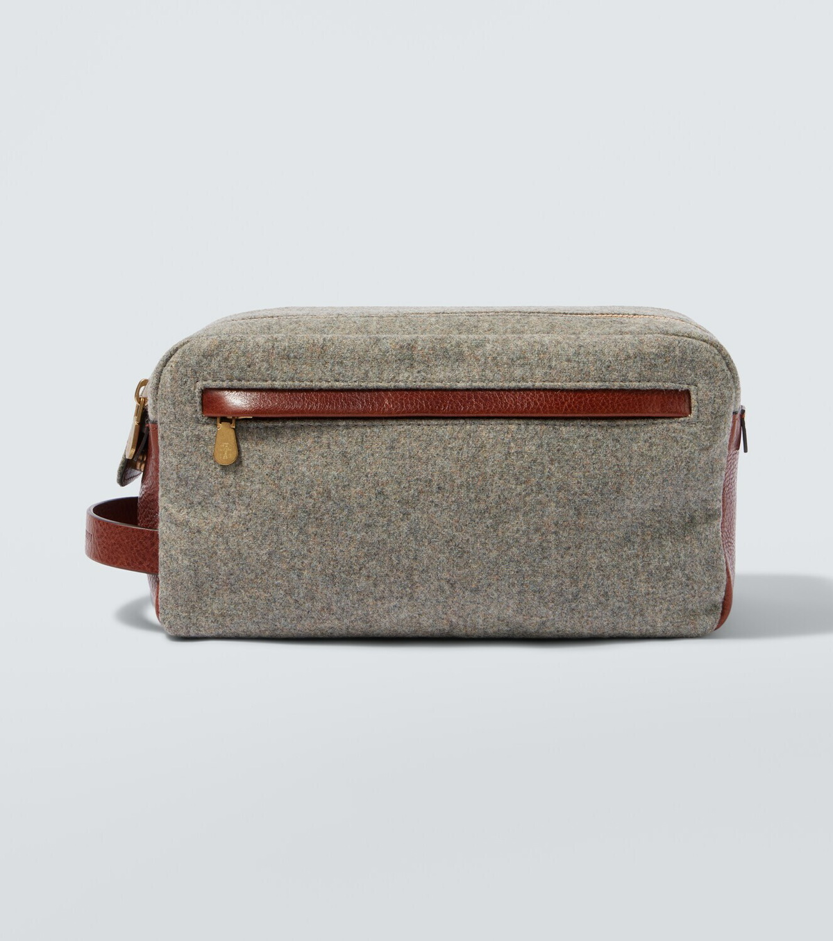 Brunello Cucinelli Leather-trimmed toiletry bag