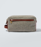 Brunello Cucinelli Leather-trimmed toiletry bag