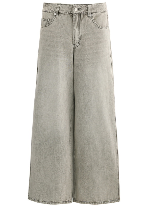 Photo: House OF Sunny Lace-up Wide-leg Jeans Grey