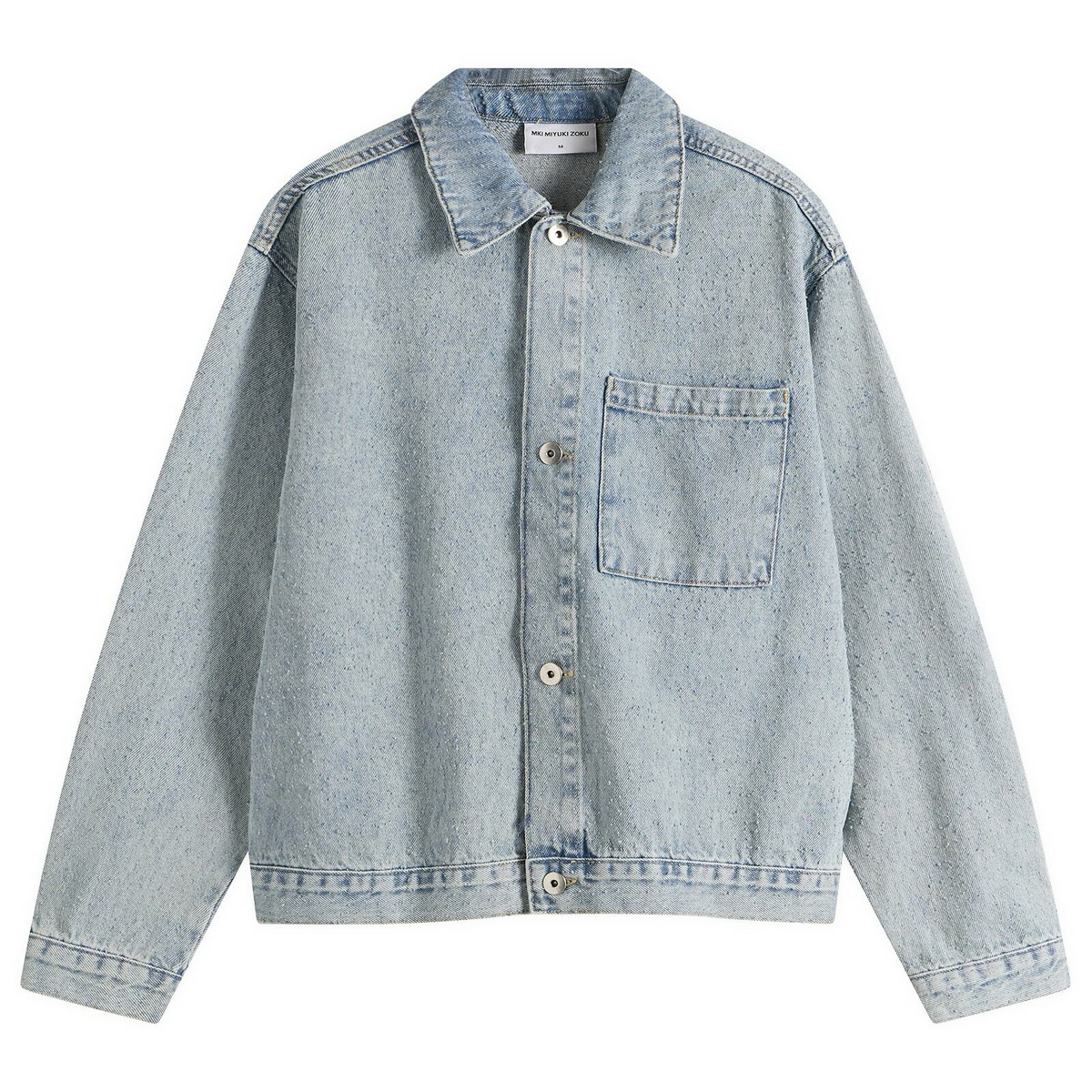 MKI Men's Twisted Weave Trucker Jacket in Bleach Wash