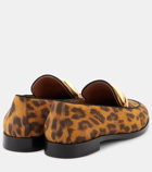 Aquazzura Brandi leopard-print leather loafers