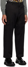 Moschino Black Embroidered Cargo Pants