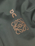 Loewe - On Logo-Print Dégradé Recycled Shell Hooded Half-Zip Jacket - Green