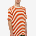 Folk Men's Classic Stripe T-Shirt in Copper/Ecru