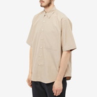 Auralee Men's Finx Short Sleeve Shirt in Top Beige