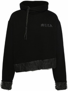 MLGA Black Asymmetric Cotton Hoodie