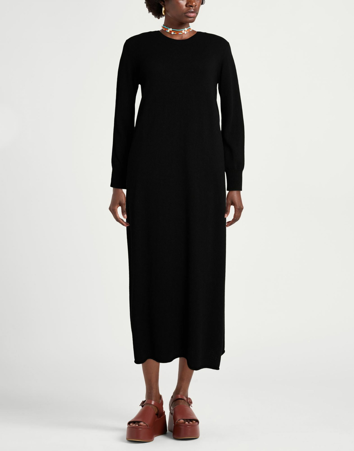 Manila Grace Womens Midi dress in Black