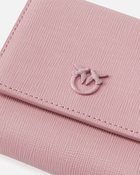 Pinko Square Saffiano Leather Coin Purse Purple Block Color