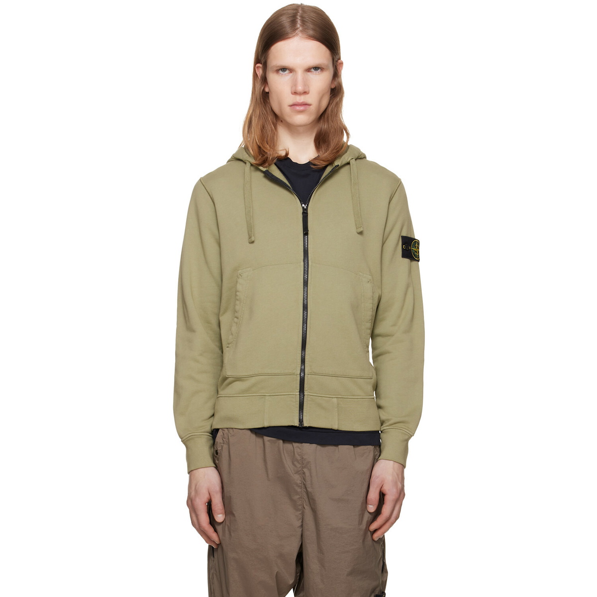 Diesel Black Distressed S-Stitch Zip Hoodie Diesel Black Gold