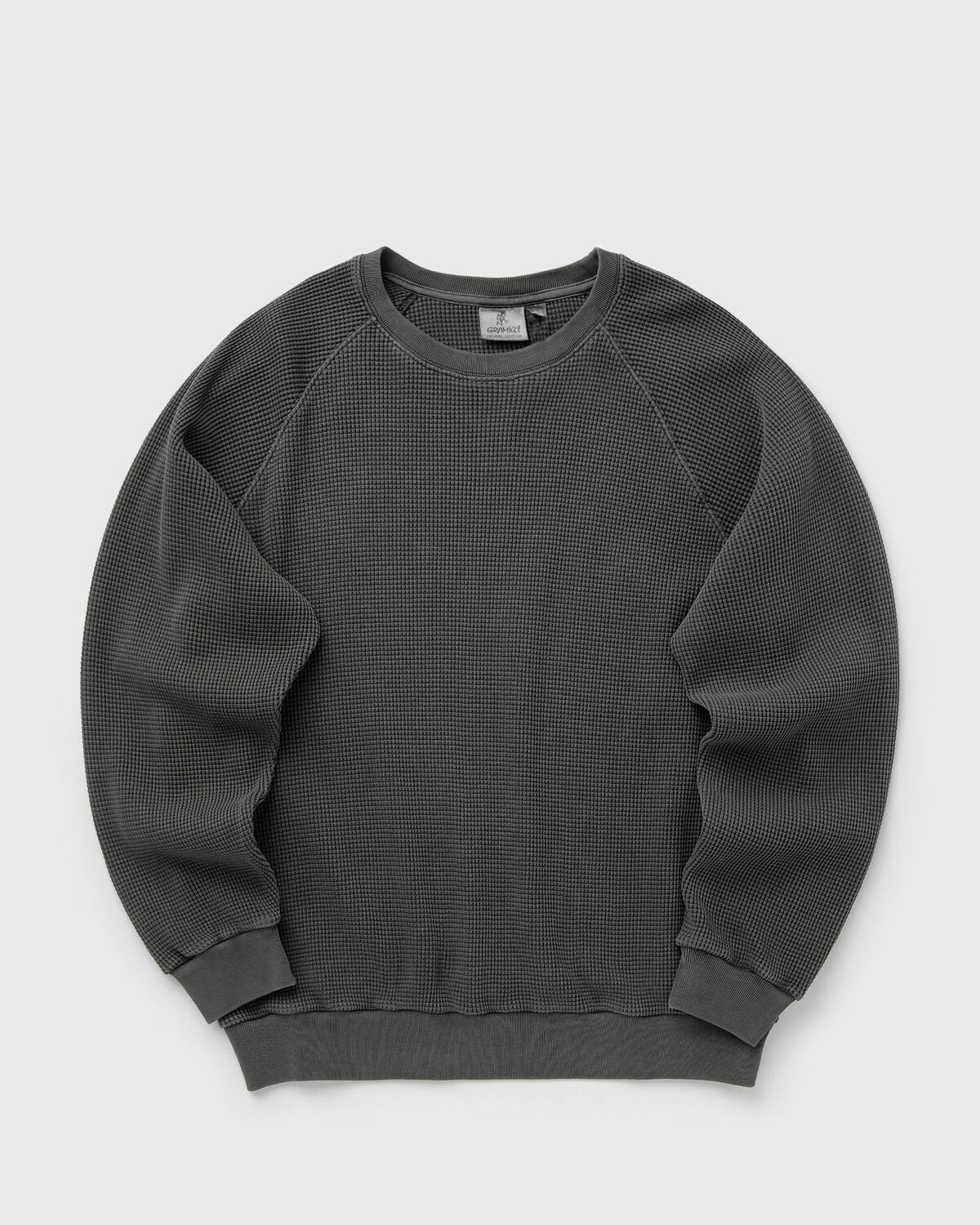 Gramicci Waffle Crew Black Sweatshirts Gramicci