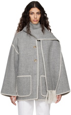 Totême Gray Scarf Jacket