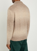 Les Deux Gannon Melange Knit Cardigan Beige