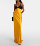 The Sei Lace-trimmed silk satin gown