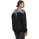 Marcelo Burlon County of Milan Black and Blue Wings Sweatshirt