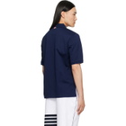 Thom Browne Navy Jersey Ottoman 4-Bar Polo