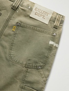 Gallery Dept. - La Flare 30&quot; Slim-Fit Distressed Denim Jeans - Green