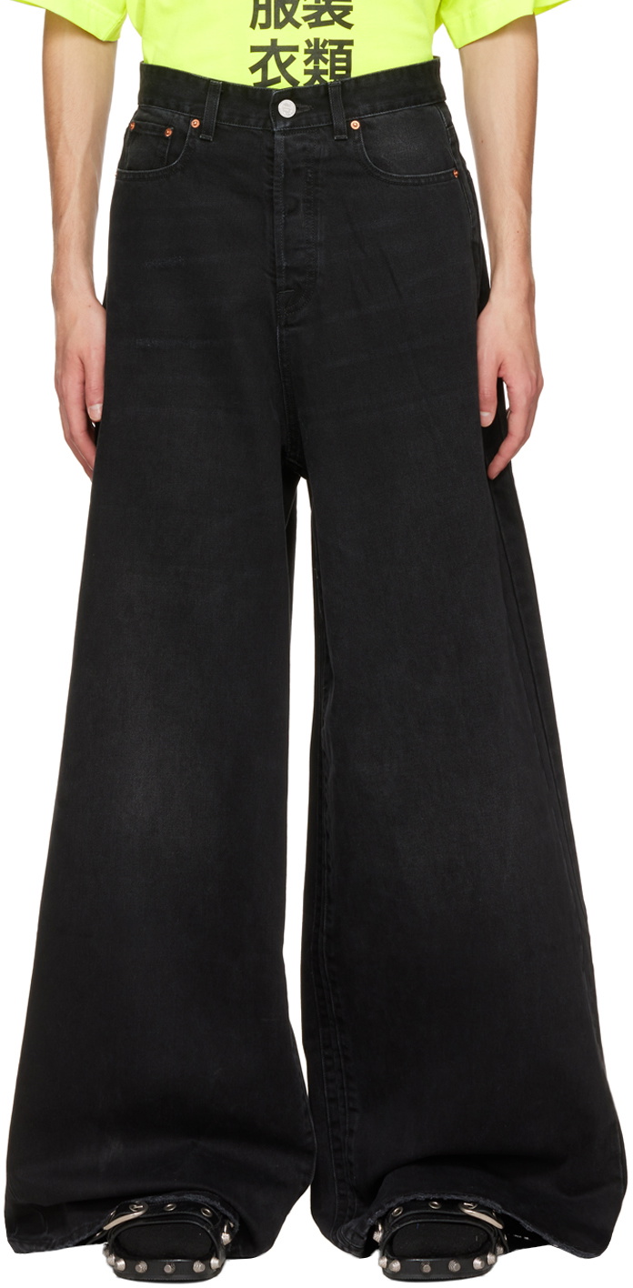 VETEMENTS Black Big Shape Jeans Vetements