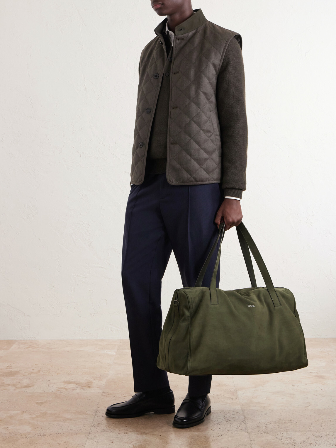 Zegna - Nubuck Weekend Bag - Green