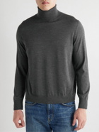 Nili Lotan - Casper Merino Wool and Silk-Blend Rollneck Sweater - Gray