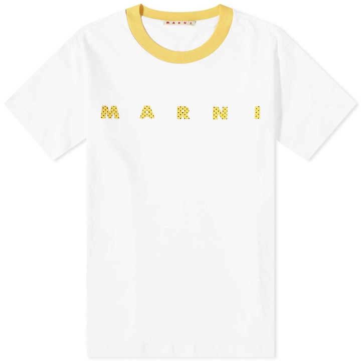 Photo: Marni Men's Logo T-Shirt in Lily White