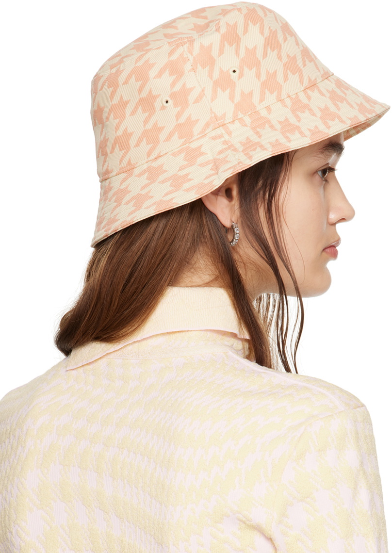 Burberry Pink Houndstooth Bucket Hat Burberry display picture 1