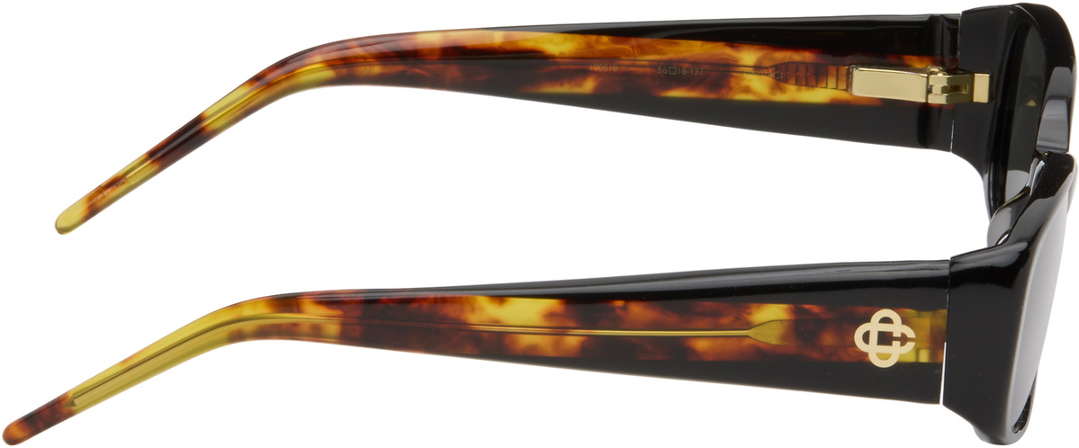 Casablanca Black & Brown Slim Sunglasses