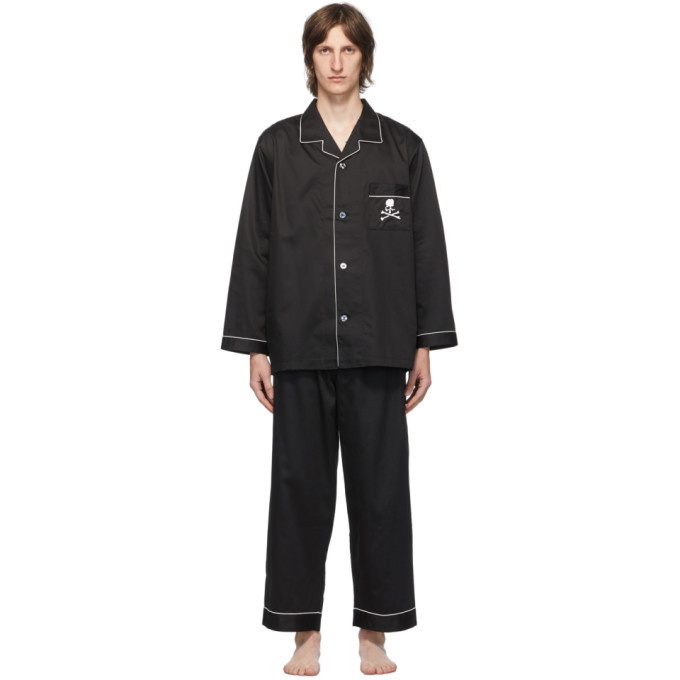 Photo: mastermind WORLD Black Embroidered Pyjama Set