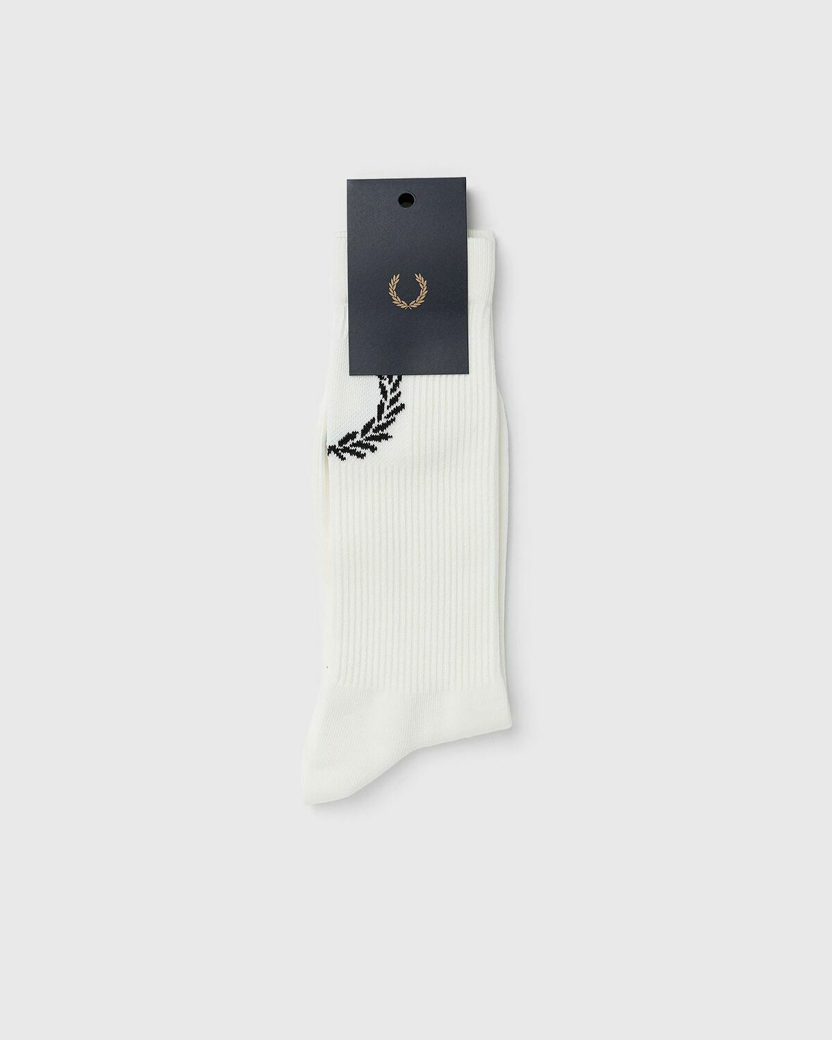 Fred Perry Laurel Wreath Jacquard Sock White Socks
