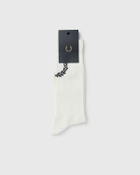 Fred Perry Laurel Wreath Jacquard Sock White Socks