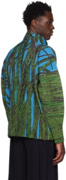 HOMME PLISSÉ ISSEY MIYAKE Green Grass Field Sweater