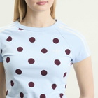 Adidas Women's Polka Dot Cali T-Shirt in Clear Sky