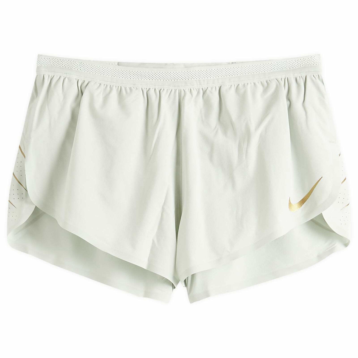 Nike Running Men's Aeroswift Jakob 2in Short in Silver/Gold