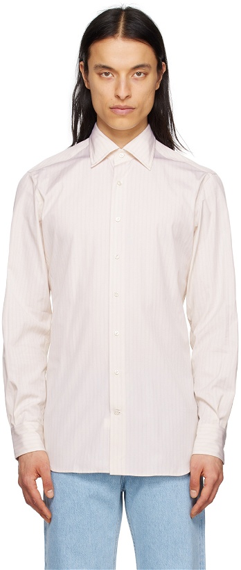 Photo: Husbands Off-White Pinstripe Shirt