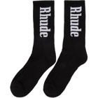 Rhude Black Logo Socks