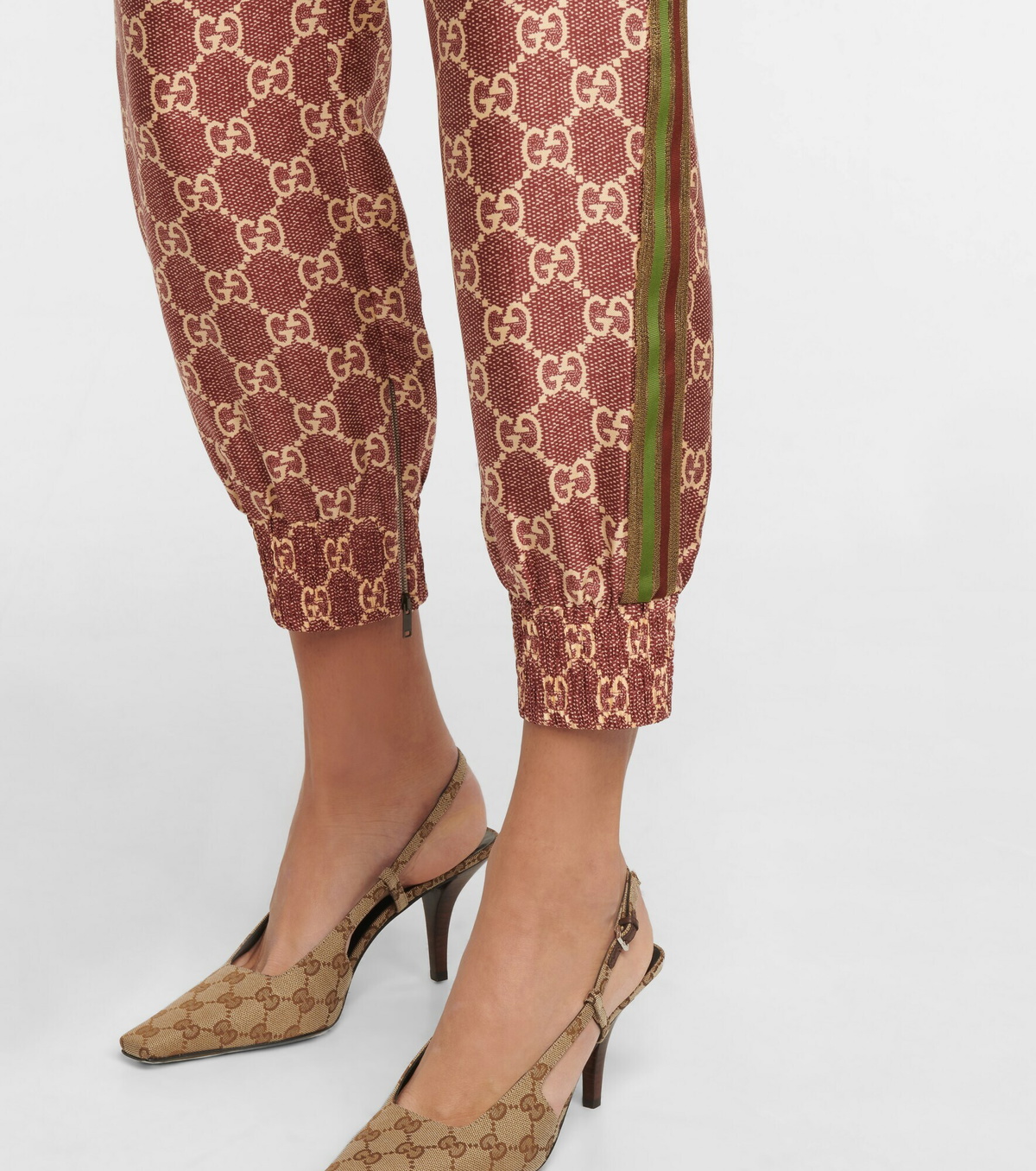 Gucci - GG Supreme printed silk sweatpants Gucci