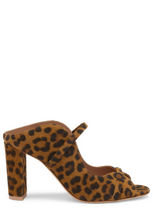 Photo: Malone Souliers Norah 85 Leopard-print Suede Heeled Sandals