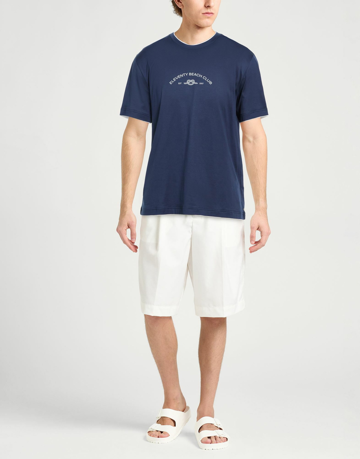 Eleventy Platinum Mens T-shirt in Navy
