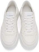 Gucci White GG Embossed Sneakers