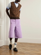 Acne Studios - Konny Logo-Jacquard Wool and Cotton-Blend Sweater Vest - Brown