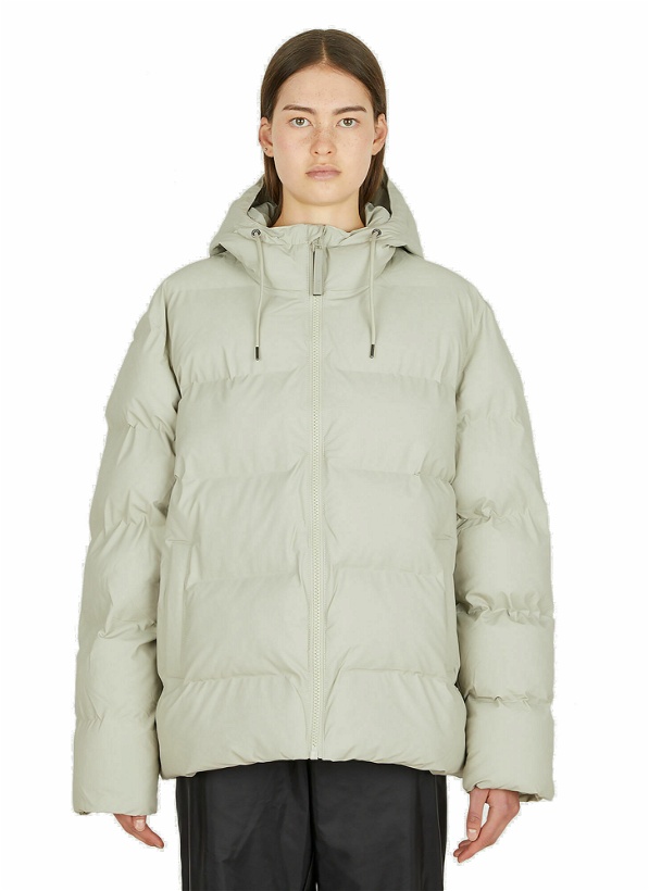 Photo: Hooded Puffer Jacket in Grey