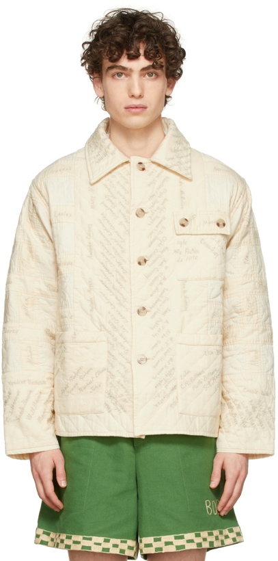 Photo: Bode White Signature Quilt Workwear Jacket