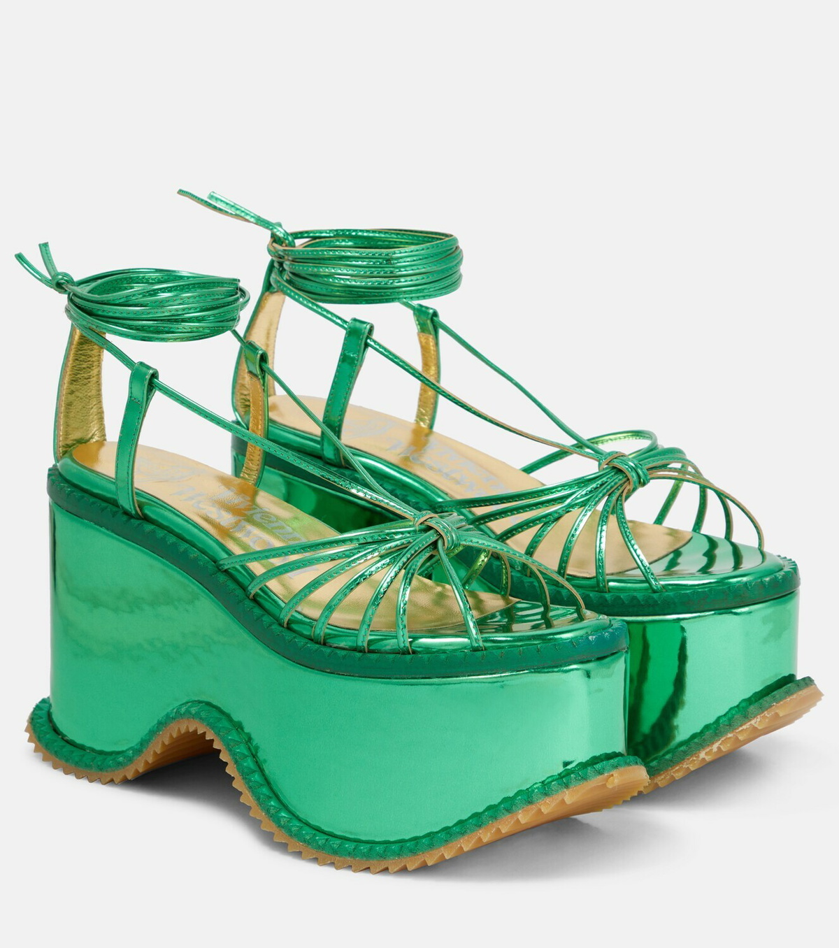 Vivienne Westwood Teddy Girl metallic leather platform sandals