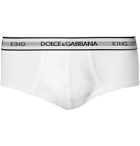 Dolce & Gabbana - Stretch-Cotton Jersey Briefs - White