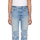 Amo Blue High-Rise Loverboy Patch Repair Jeans