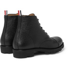 Thom Browne - Pebble-Grain Leather Cap-Toe Boots - Men - Black