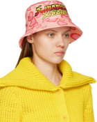 JW Anderson Pink Run Hany Edition Graphic Bucket Hat