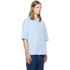 Jil Sander Blue Lightweight Cotton Poplin Shirt