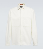 Zegna - Leather-trimmed overshirt