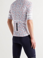 CAFE DU CYCLISTE - Floriane Floral-Print Mesh-Trimmed Cycling Jersey - White - XS