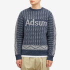 Adsum Men's Logo Knit Crew Jumper in Blue